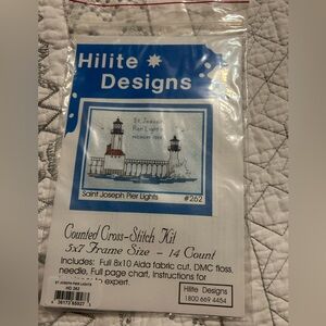 Hilite Designs Saint Joseph Pier Lights Counted Cross-Stitch Kit - Blue/White